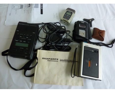 MARANTZ PRO PMD 660 RECORDER, EDIROL R-09 MP3 RECORDER, ZOOM H2 AND AN AIWA SOLID STATE CASSETTE RECORDER