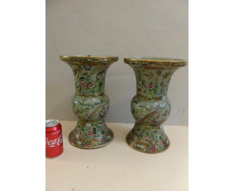 PR. CHINESE PORCELAIN VASES CONVERTED TO LAMP BASES, APPROX. 32 cm, BOTH AF