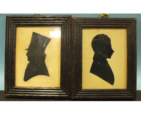William James Hubard (1807-1862), The Rev Hugh Macbean, a cut rectangular silhouette portrait, inscribed The Rev Hugh Macbean