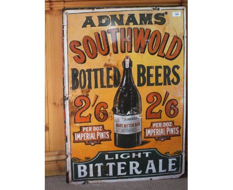 A reproduction metal Adnams Light Bitter Ale sign, 33" x 22"