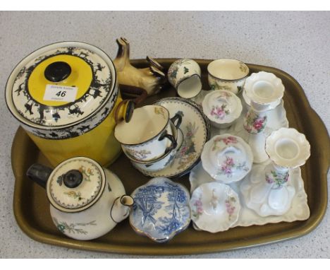 A porcelain trinket set, Royal Doulton breakfast set plus other china