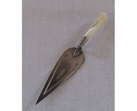Silver trowel bookmark Sheffield 1923