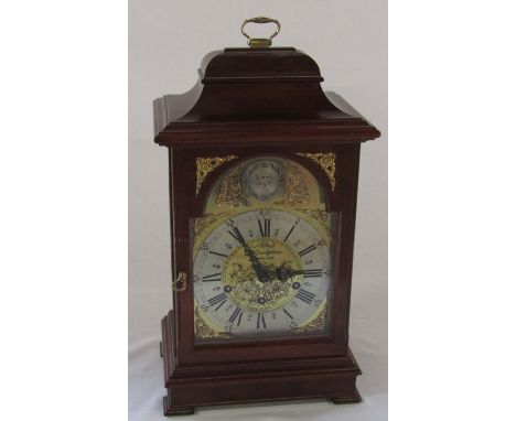E J Goodfellow Wadebridge mahogany mantel clock H 44 cm