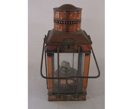 Davey &amp; Co London copper oil lamp H 37 cm
