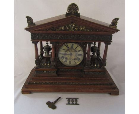 Late 19th century century Lenzkirch German mantel clock serial number 575355 c.1881 L 50 cm H 45 cm
