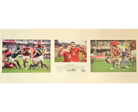 Mike Phillips - British Lions 2009 - Signed Limited edition photo montage - Considered by many to be the man of the series af