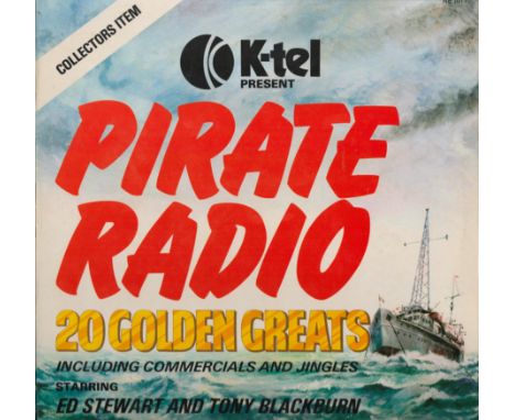 K-tel Pirate Radio 20 Golden Greats 12 inch Vinyl Record Including Commercials and Jingles Starring Ed Stewart and Tony Black