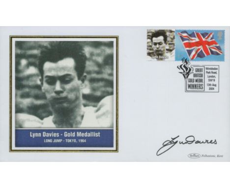 Lynn Davies signed - Gold Medallist Long Jump - Tokyo, 1964 FDC 'Great British Medal Winners'. 1 stamp plus single post mark 