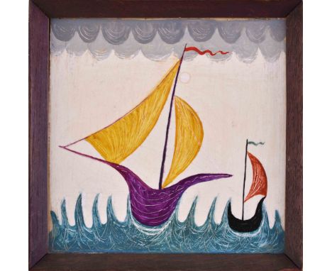   Harald HAKENBECK (1926)  "bemalte Fliese" Keramik, 14,5 cm x 14,5 cm, gerahmt 16,5 cm x 16,5 cm,  verso bezeichnet        H