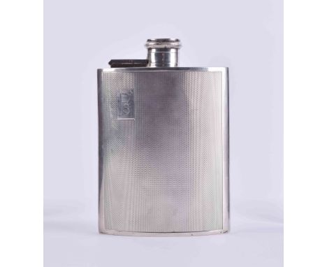   Flachmann England  Sterlingsilber, punziert, H: 13 cm, Gesamtgewicht ca. 175 g        Flask England  sterling silver, hallm