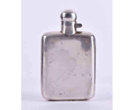   Flachmann England  Sterlingsilber, punziert, H:  10,5 cm, Gesamtgewicht ca. 76 g        Flask England  sterling silver, hal