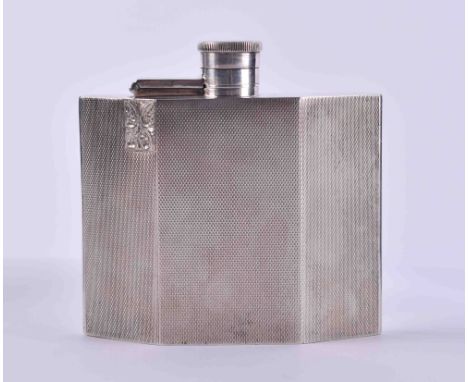   Flachmann England  Sterlingsilber, punziert, H: 9,5 cm, Gesamtgewicht ca. 190 g        Flask England  sterling silver, hall