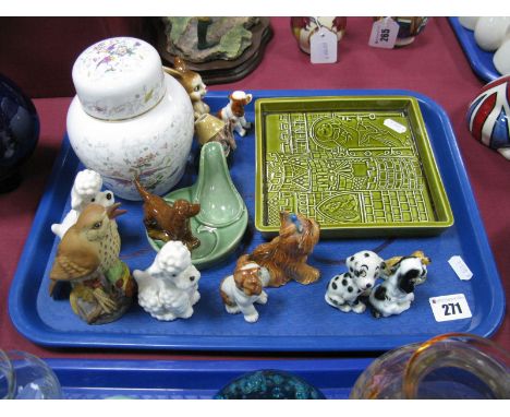 A Circa 1960's Poole Tray/Dish, of square section depicting Esmerelda and Quasimodo, designed by Robert Jefferson, Wade Whims