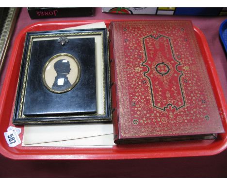 XIX Century Silhouette, Engravings & Huntley & Palmer Tin, as a book:- One Item