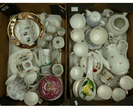 Foley Broadway Pin Dishes: Cups Saucers, Chinese style coffee set, teapot, etc. (2 Trays)