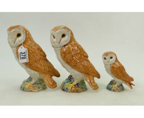 Beswick Owls to include: 1046 x 2 and smaller similar item(3)