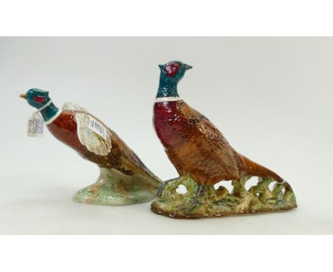 Beswick Model of a Large Pheasant on Base 1225: and Pheasant 850(2)