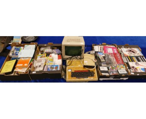 A large quantity of BBC Computing related equipment to include: BBC Model B computer, Manuals, Games, Monitors, Disk Drive, L