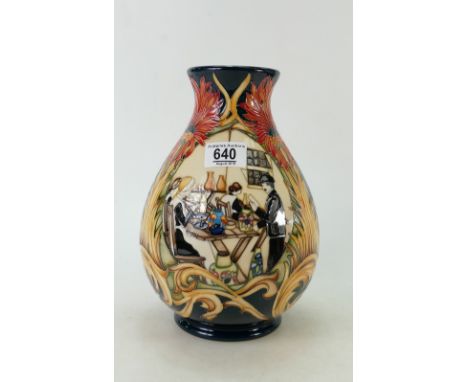 Moorcroft Vase in the William At Work design: dated 2012, numbered edition, boxed, height 16cm