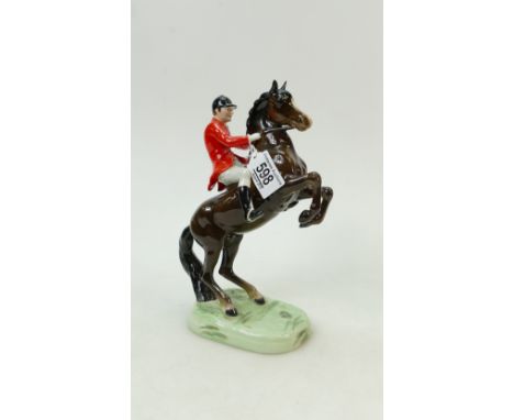 Beswick rearing huntsman on brown model 868:Beswick rearing huntsman on brown model 868 (crack to tail)