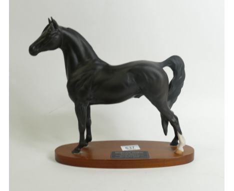 Beswick Connoisseur model of a Morgan Horse 2605: on wood plinth