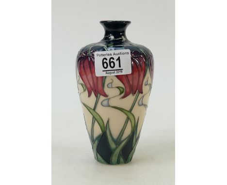 Moorcroft Pretty Penny Vase: Designed by Rachel Bishop. Height 15cm, 1st in quality