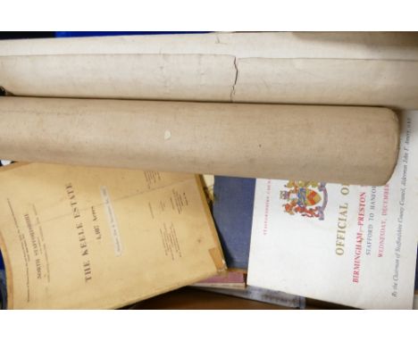 Ephemera collection including Keele local interest: An interesting group of mixed ephemera, of particular note is a sale cata