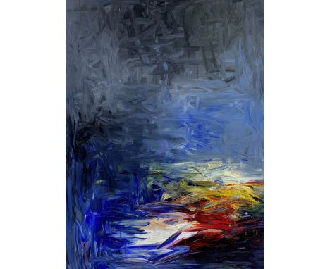 Md Tokon (American-Bangladeshi, B.1980)Don't let the sun go down signed and dated versoacrylic on canvas, framed121 x 91cm (4