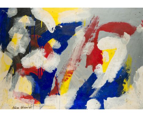 ACHIM DUCHOW1948 Otterndorf - 1993 Düsseldorf'ABSTRAKTES FARBENSPIEL' (1985) Mischtechnik auf Papier. 61 x 86 cm (R. 83 x 107