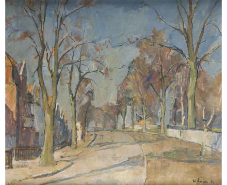 WALDEMAR ROSATISLübeck 1898 - 1964'AM WAKENITZUFER' (1945) Öl auf Leinwand. 66 x 76 cm (R. 76 x 86 cm). Unten rechts signiert