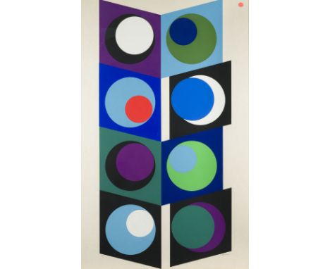 GENEVIEVE CLAISSE1935 Quiévy, Frankreich - 2018 Dreux, FrankreichPAAR GRAFIKEN Farbserigrafie auf leichtem Karton. SM 108,5 x