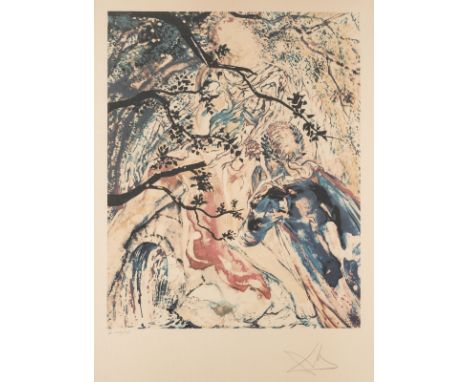 SALVADOR DALI1904 Figueres, Girona - 1989 ebenda'LES AMOUREUX' (1979) aus: Die Liebenden Farblithografie auf Velin, Grafos Ve