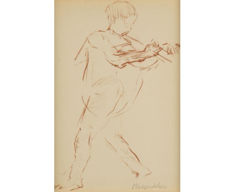 OSKAR KOKOSCHKA1886 Pöchlarn - 1980 Montreux'DER FLÖTENSPIELER' (1948) Lithografie auf festen Papier. SM 24,5 x 18 cm (R. 49 