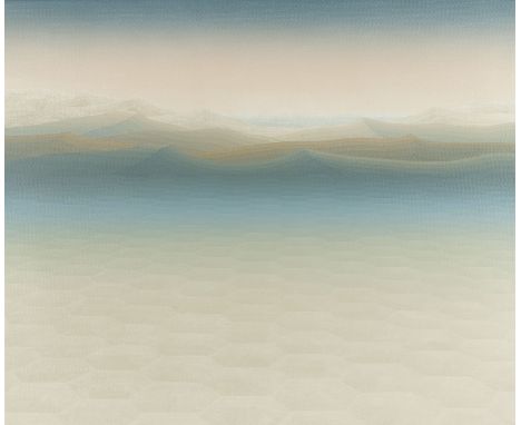NIKOLAUS VON GEORGI1940 StuttgartHÜGELLAND, 1976 Acryl auf Leinwand. 50 x 60 cm (R. 53 x 64 cm). Verso: Etikett auf Keilrahme