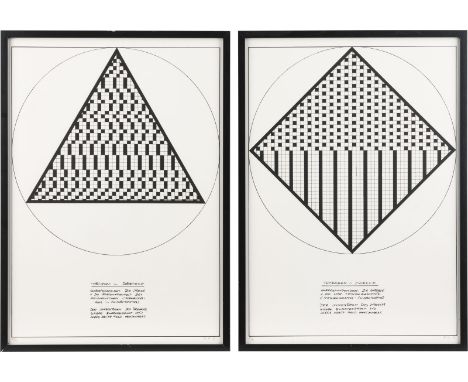 RUNE MIELDS1935 Münster -  lebt und arbeitet in KölnMAPPENWERK 'POLYGONE' (1979) 8 Serigrafien auf leichtem Karton, mit loser