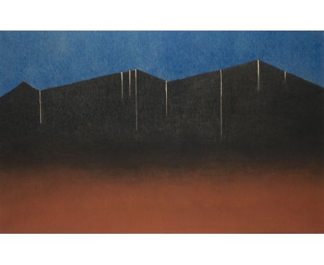 EGON BECKER1910 Bochum - 1989 ebenda'BERGKETTE' (1968) Gouache auf Papier. SM 41 x 64,5 cm (R. 67 x 90 x 2 cm). Unten rechts 