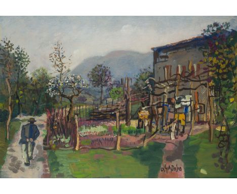 OTTORINO GAROSIO1904 Vestone - 1980 Brescia'MEIN AUTHENTISCHES ICH' (MIO AUTENTICO) (1972) Öl auf Platte. 50 x 70 cm (R. 82 x