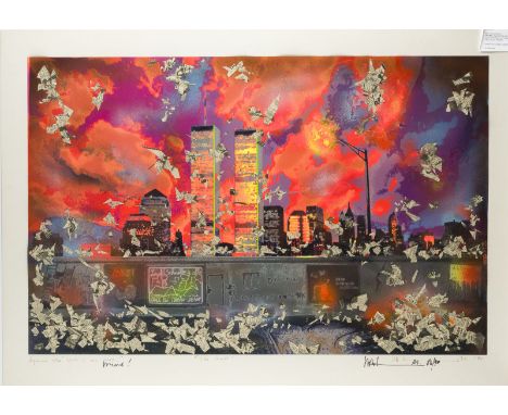 HA SCHULT1939 Parchim'THE WALL' (1986/90) Mischtechnik, Foto-Collage auf Karton, mit Diamantenstaub. 80 x 115 cm (R. 85 x 120