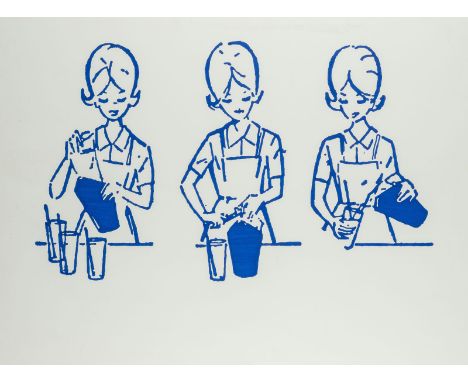 GERT KAMPENDONK1949 KrefeldOHNE TITEL (1973) Filzstift auf Papier. 50 x 65 cm (R. 81 x 61 cm). Unten rechts mit Bleistift sig