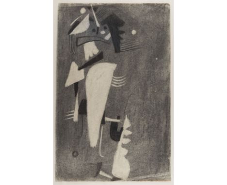 MAX ACKERMANN1887 Berlin - 1975 StuttgartABSTRAKTE FIGURATION (1955) Pastell auf Papier. 48,5 x 31,5 cm (R. 71,5 x 51,5 cm). 