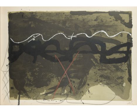 ANTONI TÀPIES1923 Barcelona - 2012 ebenda'NOCTURN MATINAL' (1970) Farblithografie auf Velin. 56,5 x 77 cm (R. 58 x 78 x 2,5 c