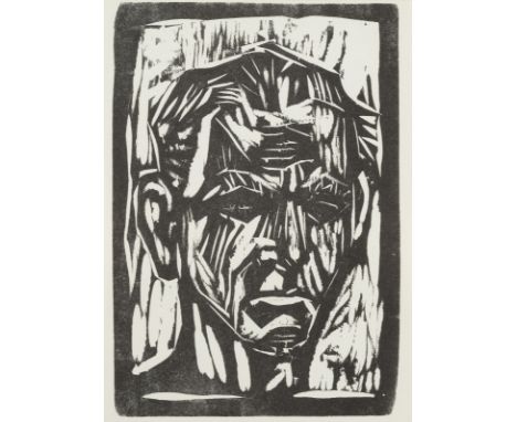 OTTO DIX1891 Gera - 1969 Singen'SELBSTBILDNIS' (1960) Holzschnitt auf Papier. BM 21 x 15,5 cm (R. 44 x 34 x 2,5 cm). Leicht g