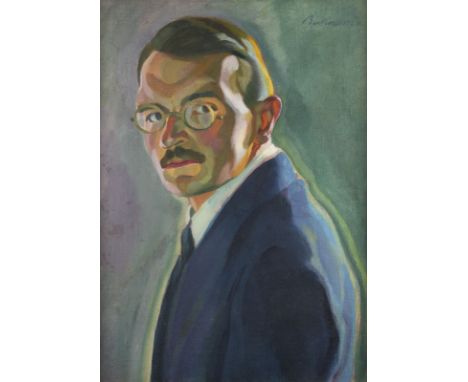 RICHARD BECKER1888 Wiebelskirchen - 1956 Saarbrücken'SELBSTPORTRAIT' (1920) Tempera auf wohl nicht grundierter Leinwand, auf 