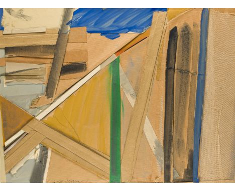 BERTRAND DORNY1931 Paris - 2015 ebendaOHNE TITEL (1985) Mischtechnik, Collage auf Karton. 56 x 75,5 cm (R. 82 x 98 cm). Unten