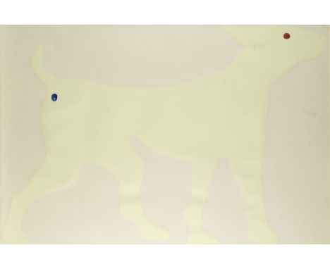 IMI KNOEBEL1940 Dessau'GHOST DOG' (2001) Farbserigrafie mit fluoreszierender Druckfarbe, Acryl auf Papier. 70 x 100 cm (R. 72