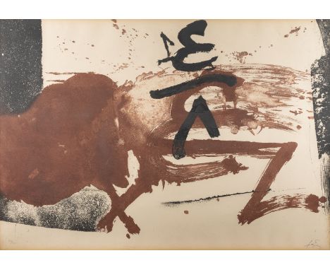 ANTONI TÀPIES1923 Barcelona - 2012 ebenda'CHIFFRES INVERSES' (1976) Radierung und Aquatinta auf Velin. 63 x 90 cm (R. 68,5 x 
