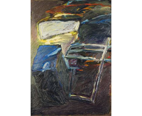 GISO WESTING1955 HannoverABSTRAKTION. 1988 Öl auf Leinwand. 102 x 70 cm (R. 105 x 75 cm). Signiert und datiert unten rechts. 