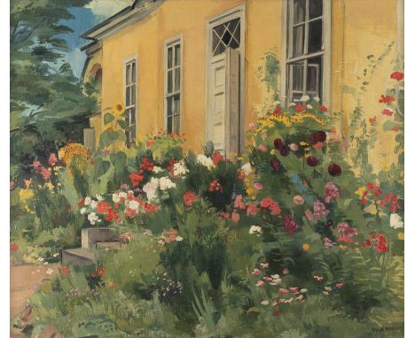 KARL KRÖNER1887 Zschopau, Sachsen - 1972 Radebeul'GARTEN AM TURMHAUS' Öl auf Leinwand. 50,5 x 61 cm (R. 66 x 76 cm). Unten re
