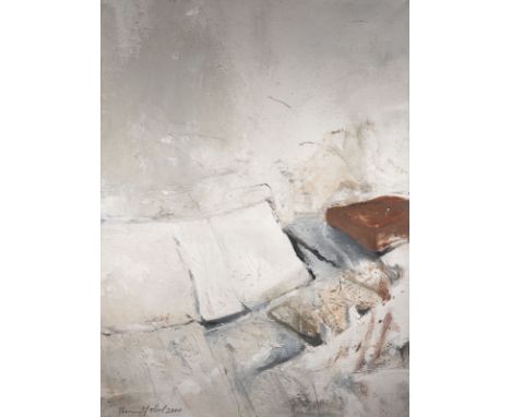 HEINZ GÖBEL1947 Salzburg - 2013 FrankenburgOHNE TITEL (2000) Mischtechnik auf Leinwand. 175 x 130 cm (R. 178 x 133 cm). Unten