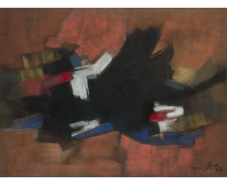 FRANCIS BOTT1904 Frankfurt/Main - 1998 LuganoOHNE TITEL (1960) Pastell auf Papier. SM 49,5 x 64,5 cm (R. 87 x 71,5 cm). Unten